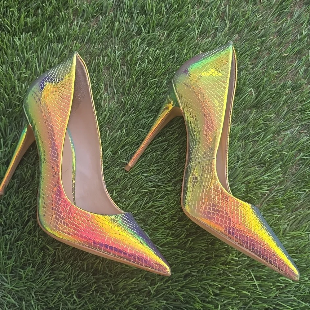 Aldo Iridescent Heels Size 8.5 - Picture 3 of 9
